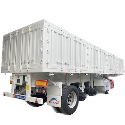 Truck Trailer 60Tons Side Dumper Semi Trailer with 28t Heavy Duty Landing Gear