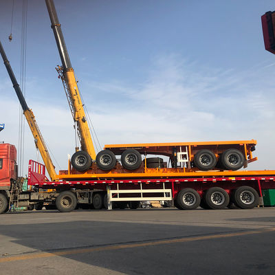 Container Shipping CIMC 20ft Container Flatbed Semi Trailer with 12uints Twist Locks