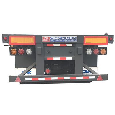 12400*2500*1580mm, 12400*2500*1580mm CIMC 3 Axles Container Flatbed Semi Trailer  60tons