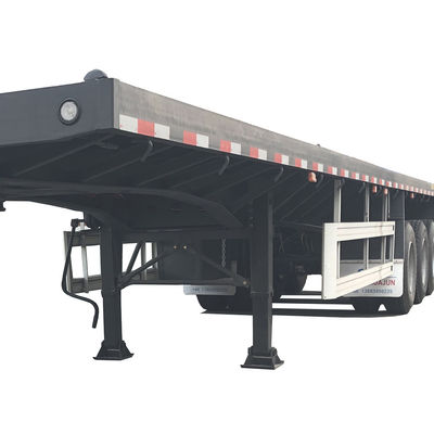 12400*2500*1580mm, 12400*2500*1580mm CIMC 3 Axles Container Flatbed Semi Trailer  60tons
