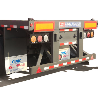 12400*2500*1580mm, 12400*2500*1580mm CIMC 3 Axles Container Flatbed Semi Trailer  60tons