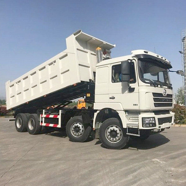 Shacman 8X4 Dump Trucks for Heavy Machine LHD Cargo Tank Dimension 6800*2350*1600mm
